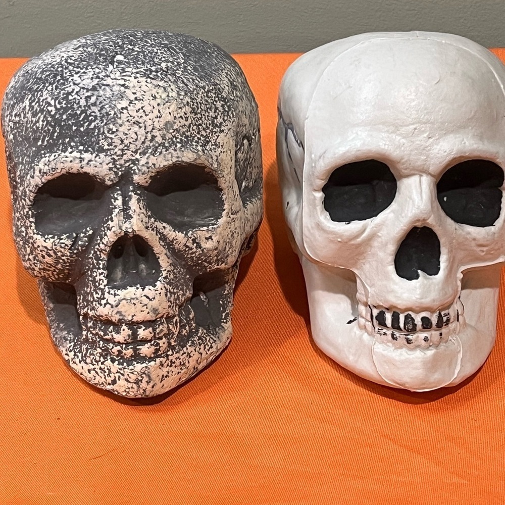 ♥️ Gray and White Skull Decor Set
